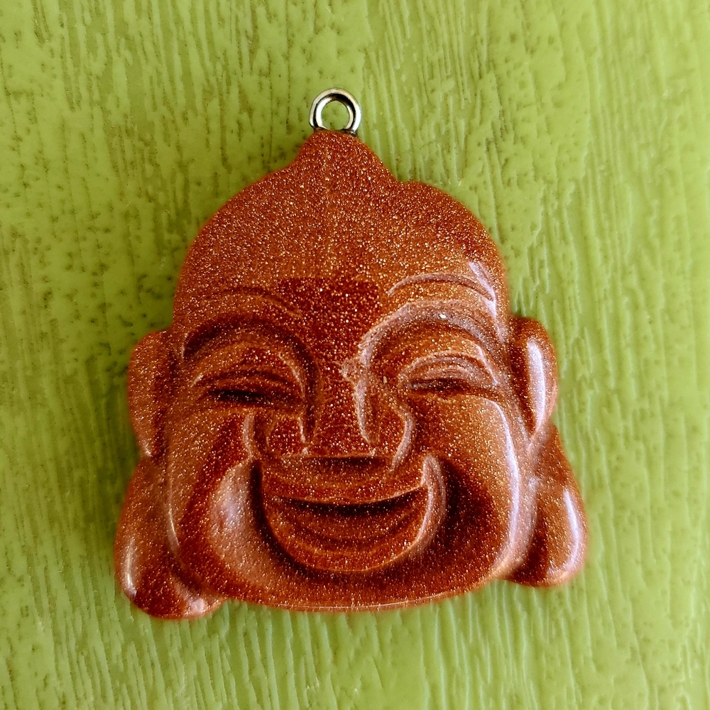 New Carved Sun Sitara Buddha Head Pendant.